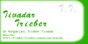 tivadar trieber business card